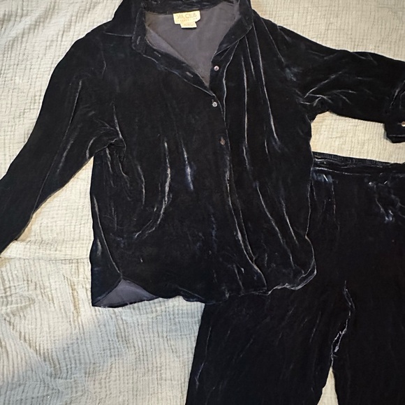 Silk Club pant 2 pc Set / pant suit Large - Picture 6 of 8